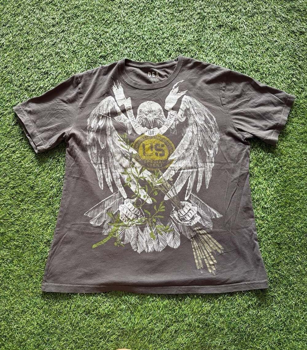 Vintage DEA Department of Justice US Special Agent Eagle Graphic T-Shirt